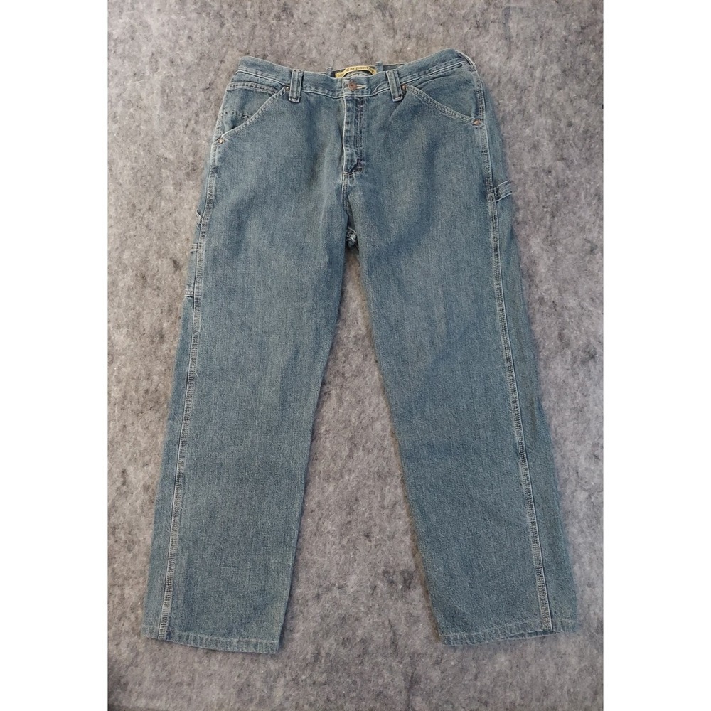 Lee Carpenter Jeans 36x31 Blue Cargo Baggy Utility Workwear Skater READ